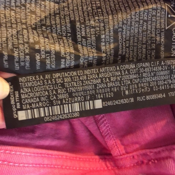 ZARA Pink Denim High Rise Wide Leg Jeans Size 6 - Picture 10 of 11